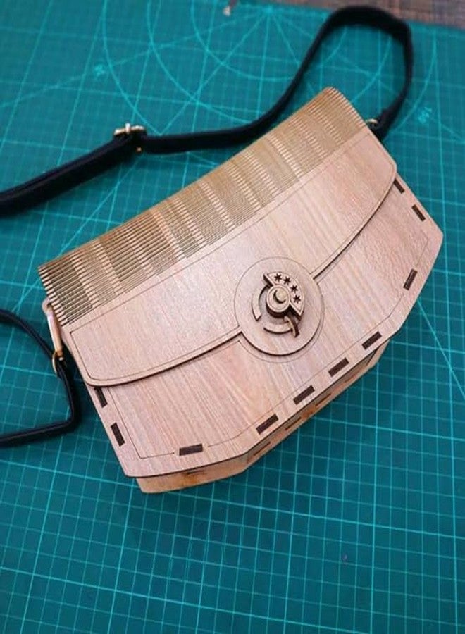 MeeCraft Designer Women's Clutch with Strap Ladies Hand Purse and Portable Handbags with Turning Lock, 19x15x5cm, Brown. - Image 2